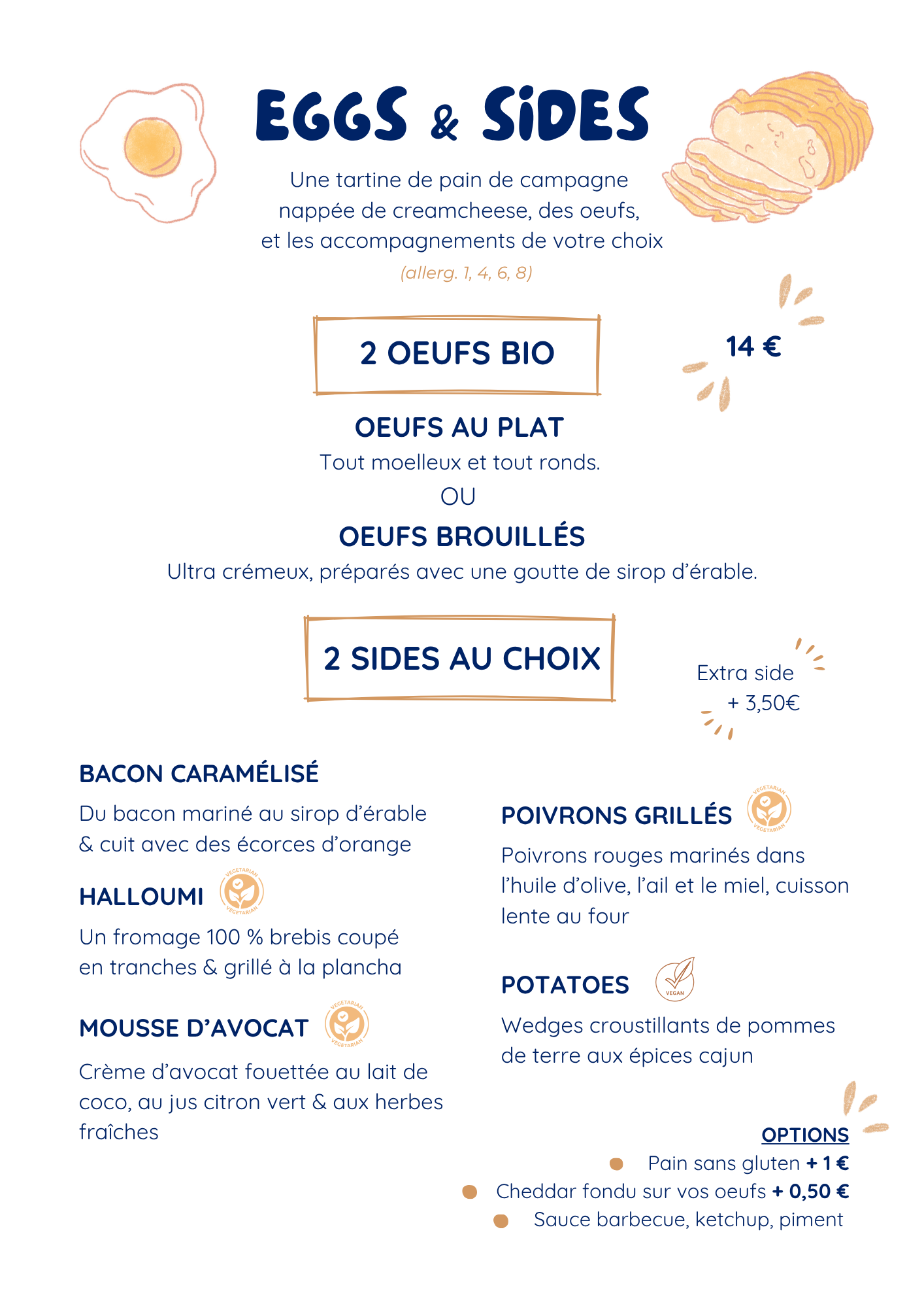 Carte — Eggs & Sides